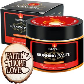 Teexpert Wood Burning Gel - 4OZ/125g Wood Burning Paste DIY Heat Sensitive Pyrography Wood Burning Marker Non-Toxic for Wood Arts - Drawing and Crafts Suitable for Artists and Beginners