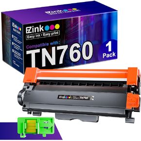 E-Z Ink TN760 Toner Cartridge Replacement Compatible for Brother TN-760 TN730 TN-730 for Brother DCP-L2550DW HL-L2350DW L2395DW L2390DW L2370DW MFC-L2710DW L2750DW L2730DW (Black, 1 Pack)