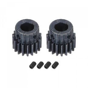 uxcell 1Mod 18T Pinion Gear 8mm Bore Hardened Steel Motor Rack Spur Gear with Step for RC Car Truck Buggy Gear Drive, 2 Set