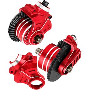 Steel 37T&13T Upgrades Part Differential Case for 1/10 Senton/Bigrock/Granite/Vorteks 3S BLX,Kraton/Outcast 4S BLX,1/8 Infraction/Typhon/Vendetta 3S BLX.Transmission Set Diff Gear.Red(2PCS)