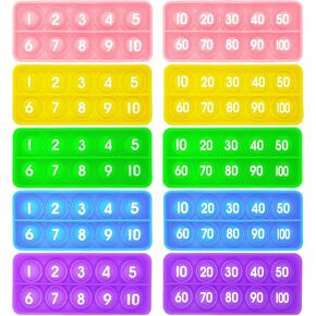 عشرائة إطار بوبر ، ألعاب Math Fidget الحسية ، لعبة العد العشرة ، لعبة تعليمية للأطفال ، أنشطة التعلم الجماعية (حزمة 10))