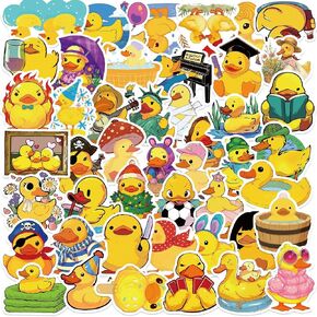 Duck Stickers, Duck Stickers for Kids, 50PCS Waterproof Stickers for Water Bottles,Laptop, Birthday Party Supplies in Saudi Arabia