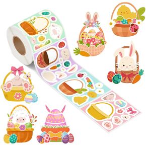 300Pcs St. Patrick's Day Make A Face Scene Stickers Roll Make Your Own Animals Stickers Irish Clover Lucky Shamrock Gnome Mix and Match DIY Arts Crafts Party Favors Gift Goodie Bags Stuffers for Kids