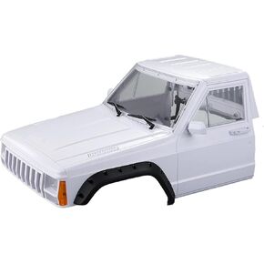 Hard Plastic RC Crawler Body Cab & Back-Half Cage Body Car Shell for 1/10 RC Crawler TRX4 Axial SCX10 II 90046 TRX4 Redcat GEN8 (Yellow)