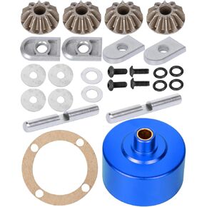 RC Diff Case Cover & Diff Gear Set Upgrades Part for 1/7 Felony Fireteam Infraction Limitless Mojave 6S,1/8 Kraton Notorious Outcast Talion TLR Tuned Typhon 6S,Navy Blue