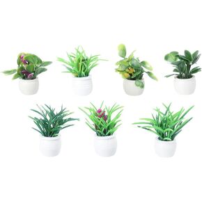 EXCEART 35 pcs Miniature Pots Models House Pot Decor Dollhouse Tiny Tabletop Decor Indoor Garden Bonsai Simulation Artificial Succulents