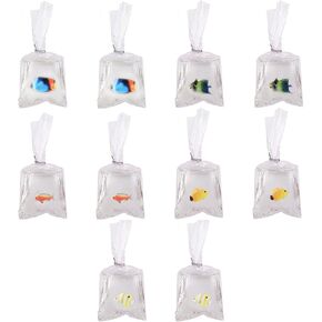 SUNNYCLUE 12Pcs Resin Goldfish Shape Fish Water Bag Charms Orange Resin Fish Charms Pendants for Earrings Bracelet Jewelry Making DIY Craft Finding Supplies