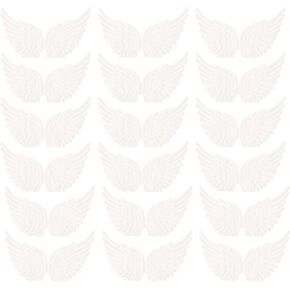 18pcs Angel Wings Accessories Wing Applique Angel Wing Ornament Embroidered Appliques Nativity Ornaments Angel Charms Backpack Accessories Jeans Patches DIY Wing Cloth Jesus Props