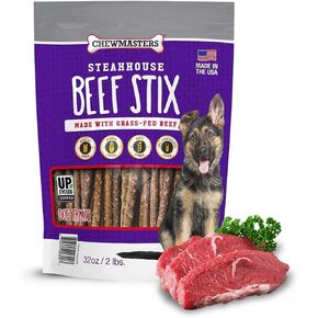 Dog Treats Beef Stix, Grass Fed, Wheat Free, Corn Free, Soy Free (32 OZ), Healthy Dog Chews for All Breeds