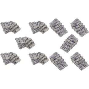 10pcs Miniature Stone Steps Fairy Mini Garden Ornament Cobblestone Stairs Dollhouse Accessory