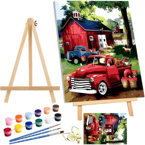 SENQAO Eagle Paint by Number for Adults Framed Canvas, DIY Arts and Crafts for Adults Beginner with Wooden Easel, Paint Brushes, Acrylic Paint Set for Home Wall Decor 12x16inch