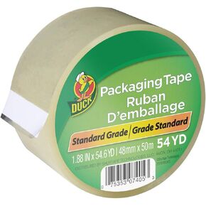 Duck Brand Standard Packaging Tape Refill, 1.88 Inch x 54.6 Yard, Clear, 1 Roll (240408)