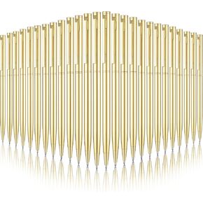 26 Pieces Slim Metallic Retractable Ballpoint Pens 1 mm Medium Point Black Ink Pen Nice Present for Wedding Business Office Supplies Teachers Students Graduation Present (Golden)