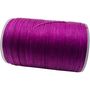 Round Waxed Thread 87D 0.45mm Leather Sewing Waxed Thread for Leather DIY Bookbinding Shoe Repairing Leather Bag Projects Craft DIY (Black)
