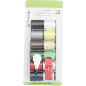 Singer Polyester Thread (25 Yard Spools) 12 Per Package - Light and Dark Shades