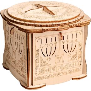 ESC WELT Wooden Secret Lock Box - Creative Gift Box for Money, Vouchers, Gift Cards - 3D Wooden Box Game - Gift Box Riddle Game - Gift Box for Teens and Adults - 3D Wooden Puzzle