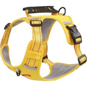 Dog Harness, Reflective Pet Oxford Vest (Neck: 18"-25", Chest: 21"-28") for Large Dogs, Yellow, L