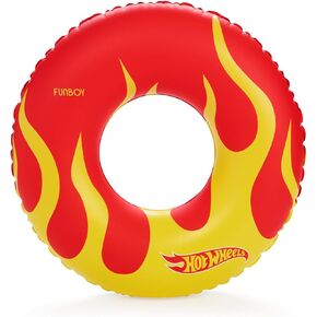 Hot Wheels & FUNBOY Reversible Checkered Flame Tube Float for Kids - 34" 2-Sided Print, Single Float