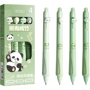 4 Pcs Erasable Gel Ink Pens Retractable Pens Cute Pens 0.5mm Fine Point Pen Office Writing Pens School Pens Women Girls Boys Pens (Blue Ink-Pastel)