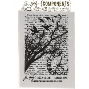 Stampers Anonymous Tim Holtz Cling Stamp 2.5"X3.5", Time