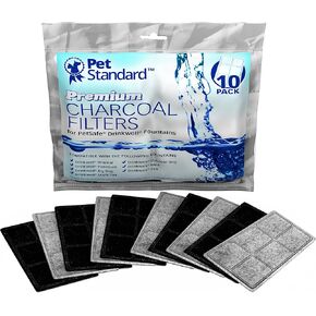 Premium Charcoal Filters for PetSafe Drinkwell Fountains, Pack of 10