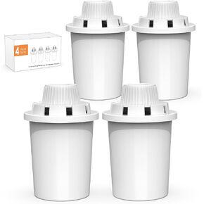 (4 Pack) Replacement Filters for lesotc Dog Water Fountain, High-efficiency & Safer & Cleaner Water Dog Fountain Filters for lesotc Large Dog Water Fountain/Dog Water Bowl Dispenser, White