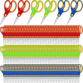 Chumia 60 Pack Kids Scissors Bulk 5.5 Inch Student Scissors Children Safety Scissors Rounded Tip Child Scissors with Comfort Grip for School and Classrooms Supplies Essentials