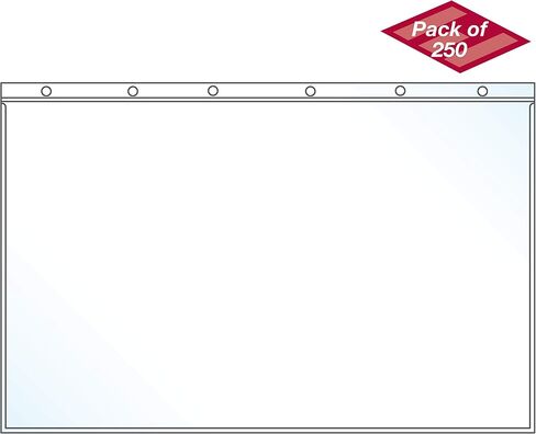 EnvyPak Tabloid Page Protectors, 6 Hole Punched (Large Format), Clear - Side Loading - Holds 11 x 17 Inch Pages - Pack of 25 in Kuwait
