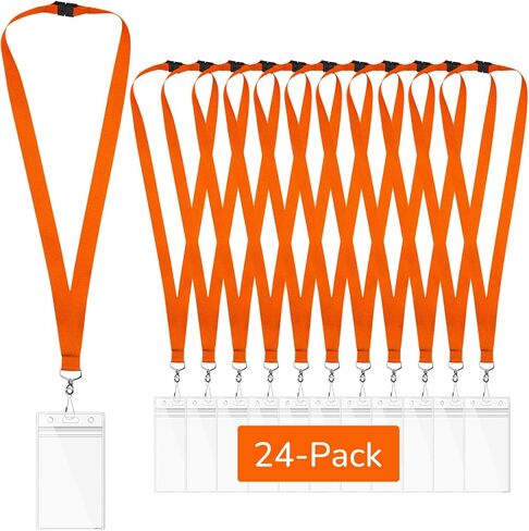 12 Pack Blue Breakaway Lanyards with Waterproof Badge Holders, Metal Hook, Polyester Neck Straps for ID Cards, Events, Office, and Schools in Saudi Arabia