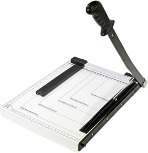Printfinish Guillotine Paper Cutter - 12" Heavy Duty Paper Cutter with Scoring Board - Paper Slicer with Adjustable Positioning Ruler - Perfect Paper Trimmer and Cardstock Cutter for Office in Saudi Arabia