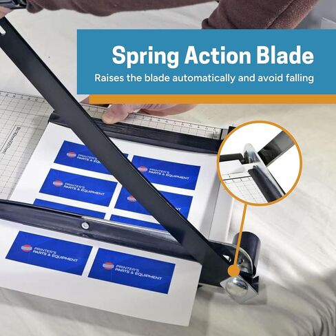Printfinish Guillotine Paper Cutter - 12" Heavy Duty Paper Cutter with Scoring Board - Paper Slicer with Adjustable Positioning Ruler - Perfect Paper Trimmer and Cardstock Cutter for Office in Saudi Arabia