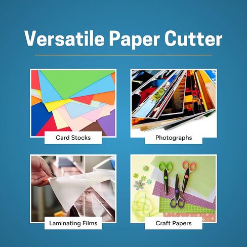 Printfinish Guillotine Paper Cutter - 12" Heavy Duty Paper Cutter with Scoring Board - Paper Slicer with Adjustable Positioning Ruler - Perfect Paper Trimmer and Cardstock Cutter for Office in Saudi Arabia