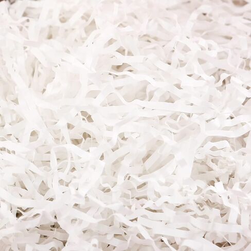 HAPPY POTATO 0.5 LB White Shredded Paper for Gift Baskets, Crinkle Cut Paper Shred Filler, Crinkle Paper for Gift Wrapping in Saudi Arabia