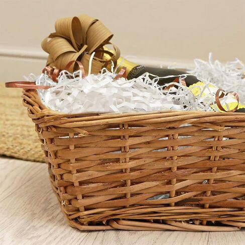 HAPPY POTATO 0.5 LB White Shredded Paper for Gift Baskets, Crinkle Cut Paper Shred Filler, Crinkle Paper for Gift Wrapping in Saudi Arabia