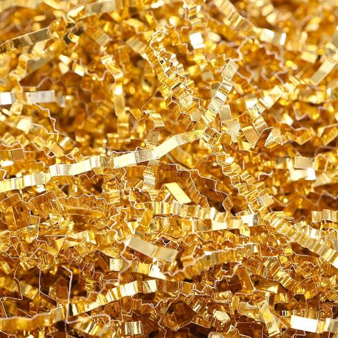 HAPPY POTATO 0.5 LB White Shredded Paper for Gift Baskets, Crinkle Cut Paper Shred Filler, Crinkle Paper for Gift Wrapping in Saudi Arabia