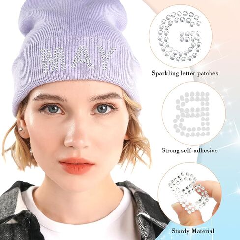 170 PCS Rhinestone Letter Stickers, White Iron on Letter Stickers, 5 Sheets Large Glitter Alphabet Stickers, Self-Adhesive 34 Diamond Letter Sticker for Clothing DIY Art Crafts Decors Water Bottles in Saudi Arabia