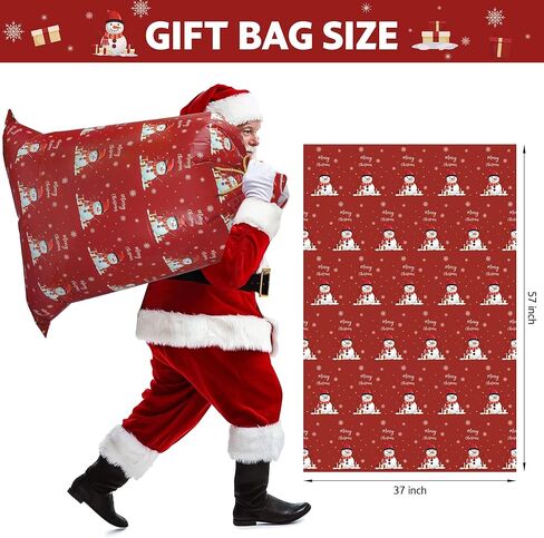 2 Pcs Birthday Gift Bag,Large Gift Bags 57"x 37" Giant Present Bag for Huge Gifts,Large Plastic Gifts Bags with Tags Ropes for Bulk,Jumbo Present,Holiday,Kids,Party Supplies,Happy Birthday Decorations in Kuwait