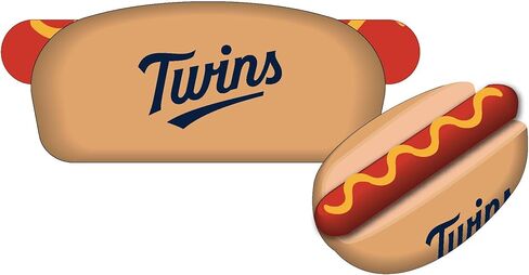 MLB Chicago Cubs Plush Dog Toys - Stadium Theme Snacks - Cutest Plush HOT-Dog Toy for Dogs & Cats with Inner Squeaker & Premium Embroidery of Baseball Team Name/Logo in Kuwait