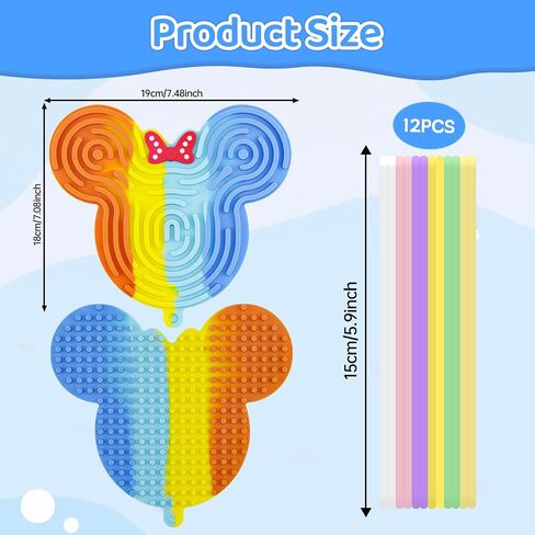 Sensory Activity Board: Silicone Fidget Toy for Kids & Adults | Stress Anxiety Relief, Calming ADHD & Autism | Sensory Toys Silent No Mess Focus with 12 Strings | Ages 3+ in Saudi Arabia
