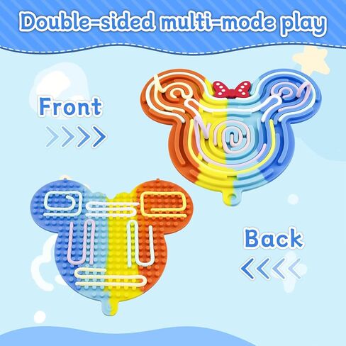 Sensory Activity Board: Silicone Fidget Toy for Kids & Adults | Stress Anxiety Relief, Calming ADHD & Autism | Sensory Toys Silent No Mess Focus with 12 Strings | Ages 3+ in Saudi Arabia