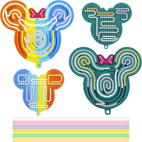 Sensory Activity Board: Silicone Fidget Toy for Kids & Adults | Stress Anxiety Relief, Calming ADHD & Autism | Sensory Toys Silent No Mess Focus with 12 Strings | Ages 3+ in Saudi Arabia