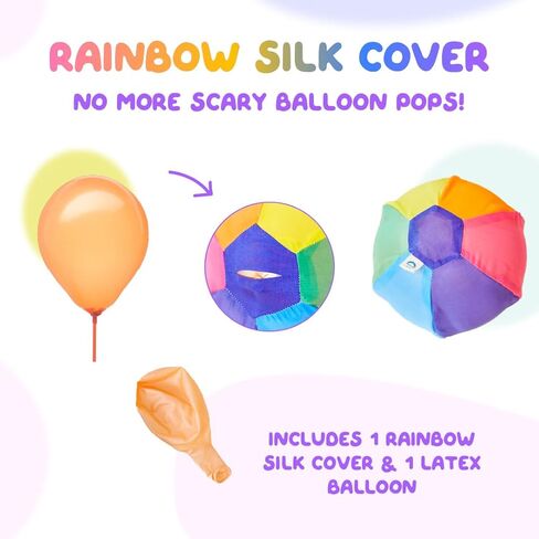 Sarah's Silks Rainbow Balloon Ball | Reusable Safe Balloon Toy for Children in Kuwait