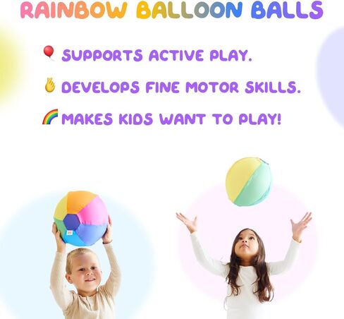Sarah's Silks Rainbow Balloon Ball | Reusable Safe Balloon Toy for Children in Kuwait