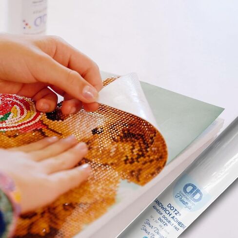 Diamond Dotz Sandwich لاصق لفة 19x39 - لوحة اللوحة الماسية ، ورق فني ، لوازم الحرف لمشاريع الفنون الماسية والحرف اليدوية DIY in Saudi Arabia