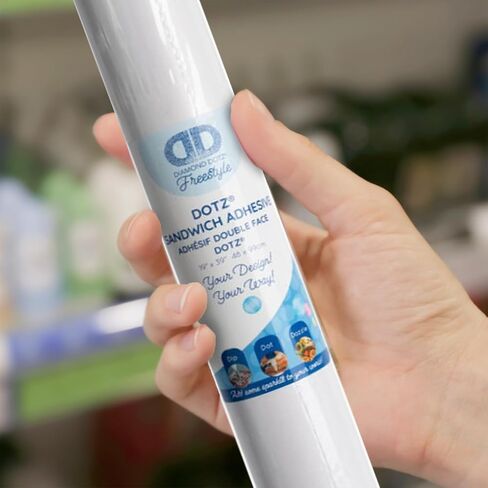 Diamond Dotz Sandwich لاصق لفة 19x39 - لوحة اللوحة الماسية ، ورق فني ، لوازم الحرف لمشاريع الفنون الماسية والحرف اليدوية DIY in Saudi Arabia