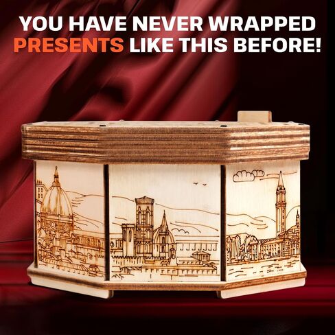 ESC WELT Wooden Secret Lock Box - Creative Gift Box for Money, Vouchers, Gift Cards - 3D Wooden Box Game - Gift Box Riddle Game - Gift Box for Teens and Adults - 3D Wooden Puzzle in Saudi Arabia