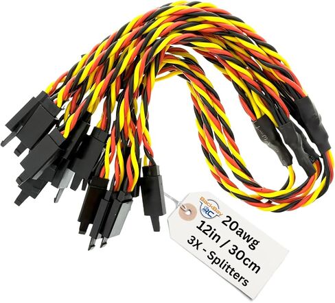 Backbayrc - 6in 20awg Universal Servo 2x / 3x Flitter - 5 Pack in Kuwait