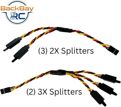 Backbayrc - 6in 20awg Universal Servo 2x / 3x Flitter - 5 Pack in Kuwait