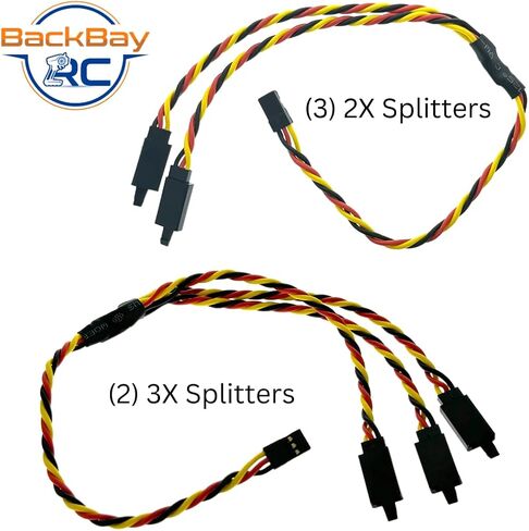 Backbayrc - 6in 20awg Universal Servo 2x / 3x Flitter - 5 Pack in Kuwait