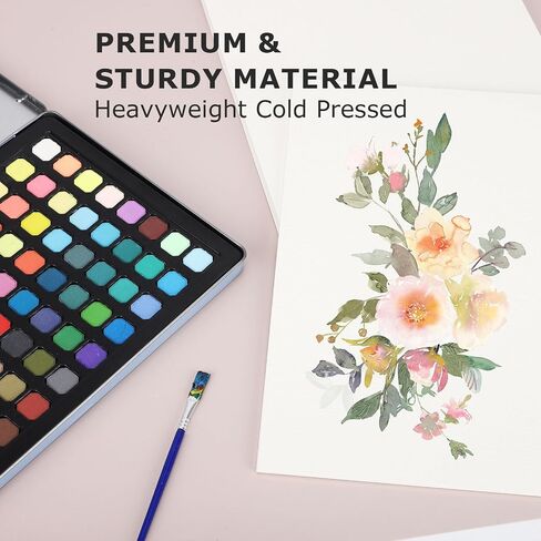 Ddaowanx 120 Sheets Watercolor Paper,140 lb/300 GSM Cold Press Paper White Water Color Paper for Kids Child Students Adults Artists Drawing,Painting Christmas Gift Cards (5 x 7 Inches) in Saudi Arabia